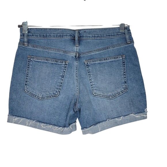 Gap 5" Girlfriend Shorts Mid Rise Denim Size 4 Blue Casual Summer Womens Apparel - Picture 2 of 9
